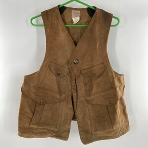 Vintage Filson Style 32 Hunting Vest Waxed Tin Cloth - Size Medium